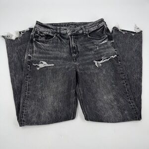 American Eagle By Payless High Rise Distressed Black Jeans